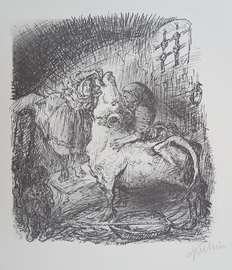 Alfred Kubin Kranke Kuh Lithographie 1951 handsigniert eBay